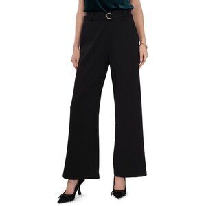 NWT Vince Camuto D-Ring Belted Wide Leg Pants in Rich Black
